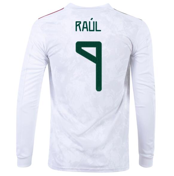 2020 Mexico Away Long Sleeve Soccer Jersey Shirt #9 RAÚL JIMÉNEZ